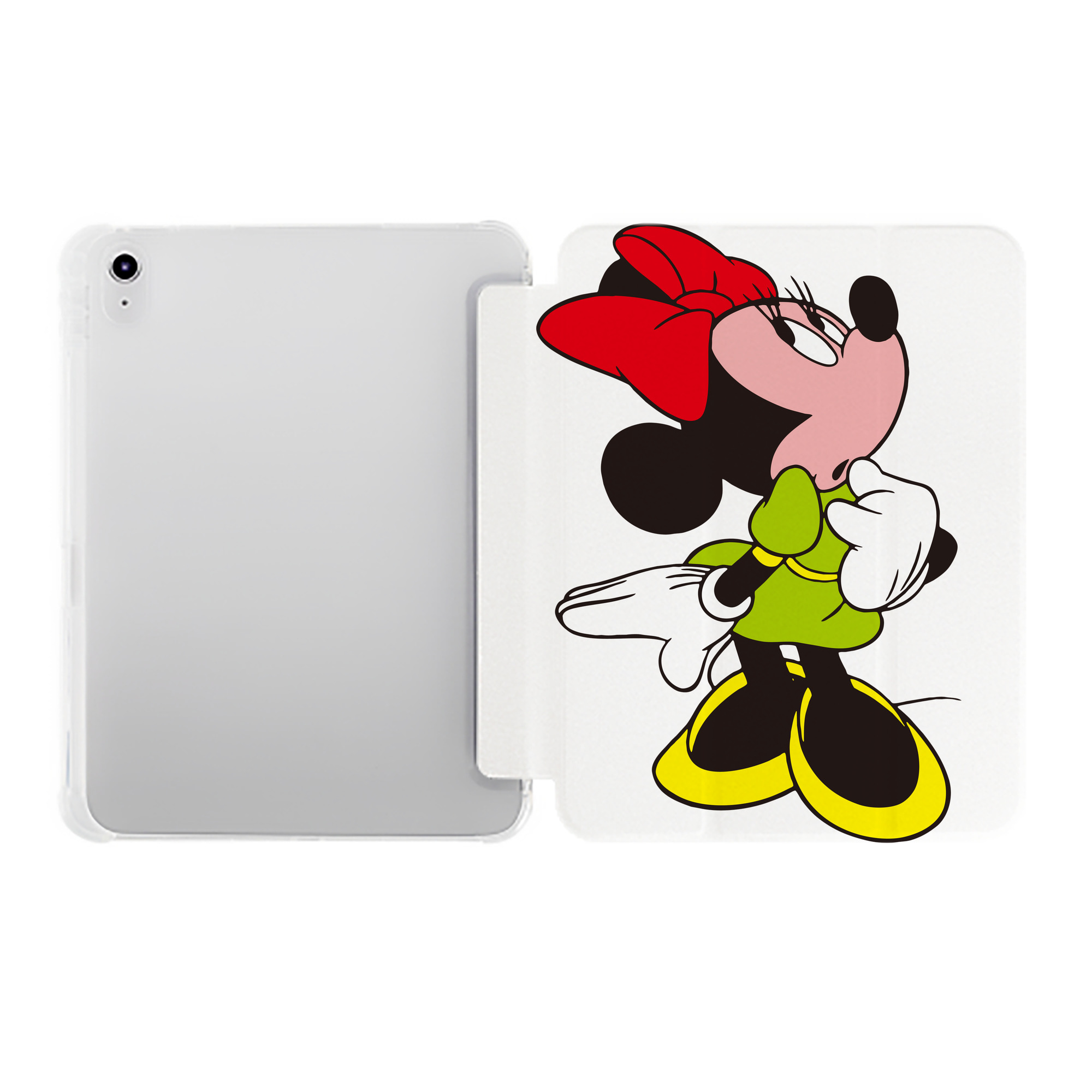 （画像用） ミッキーマウス Mickey Mouse IPad ケース ペン収納付き 三つ折りスタンド PUレザー×シリコン 対応機種9.5/10.5/10.9インチ